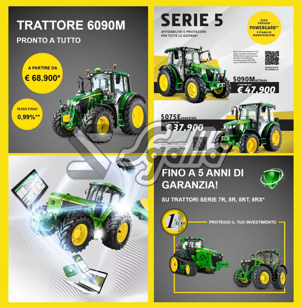 Testo con sfondo - Promozioni John Deere