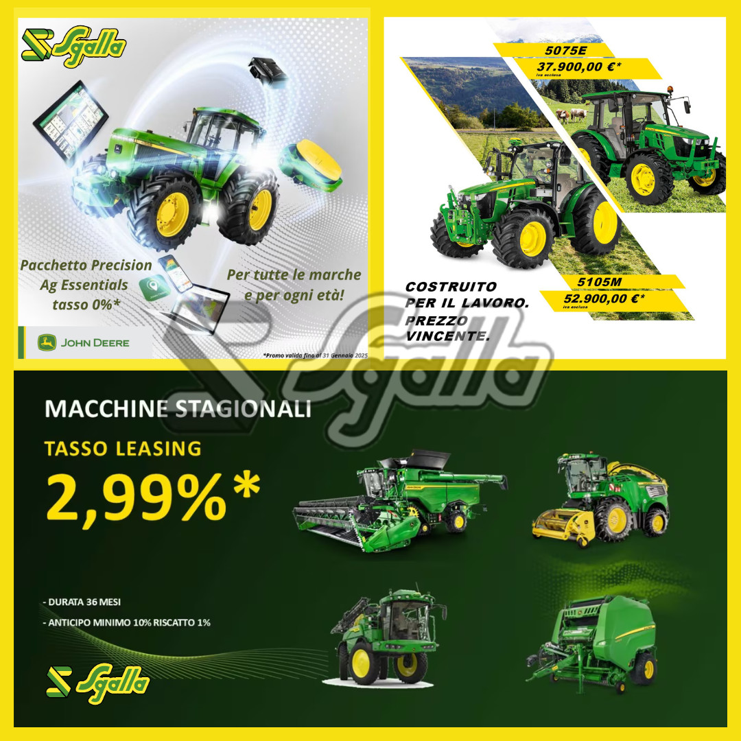 Testo con sfondo - Promozioni Sgalla John Deere