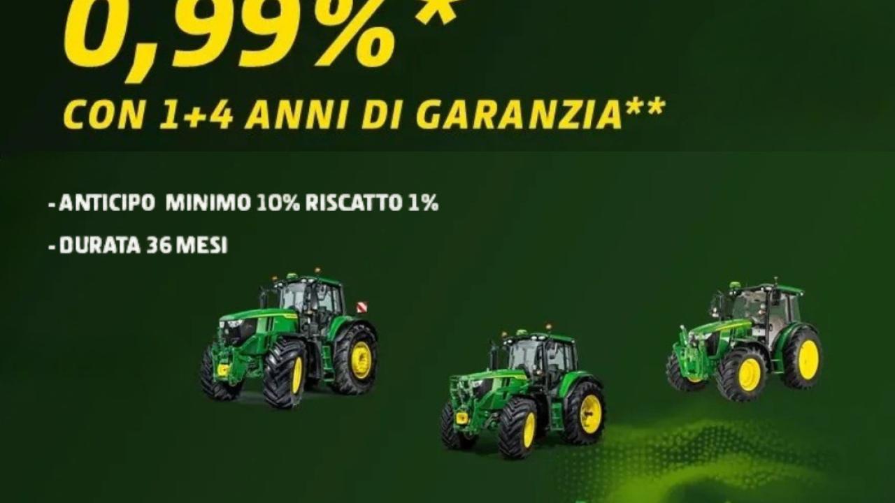 Promo Trattori: Finanziamento in leasing a tasso fisso 0,99%
