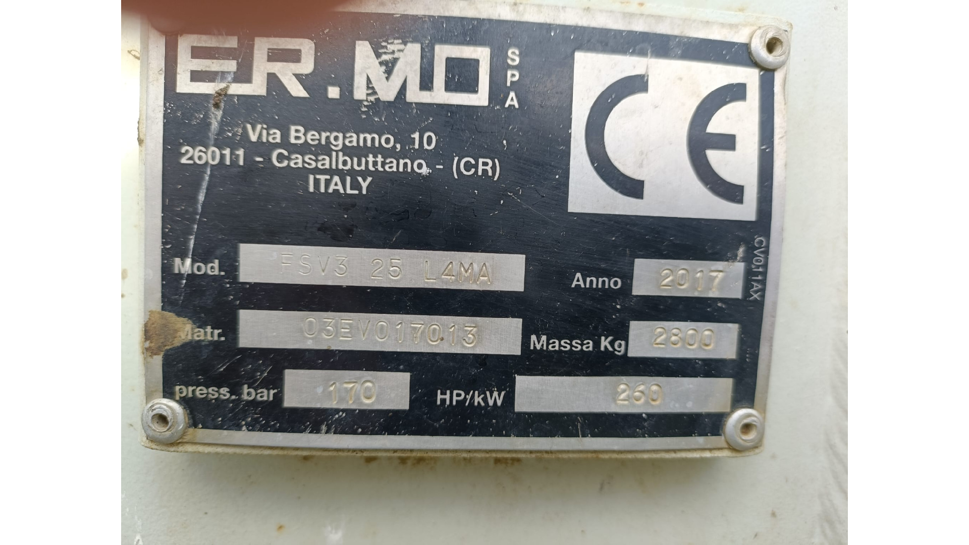 Aratro Ermo FSV3 25 EVO usato