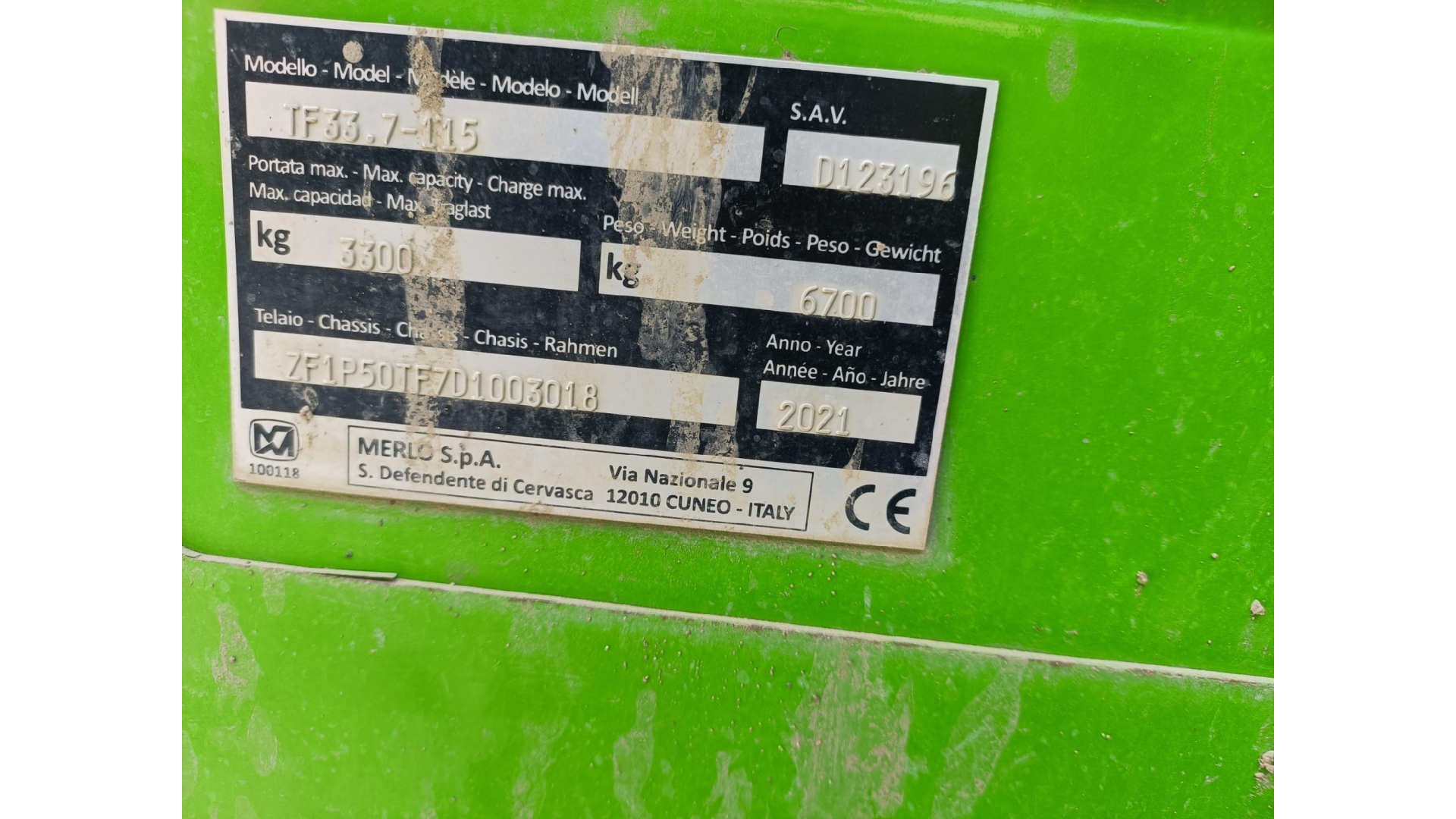 Sollevatore telescopico Merlo TF 33.7 usato