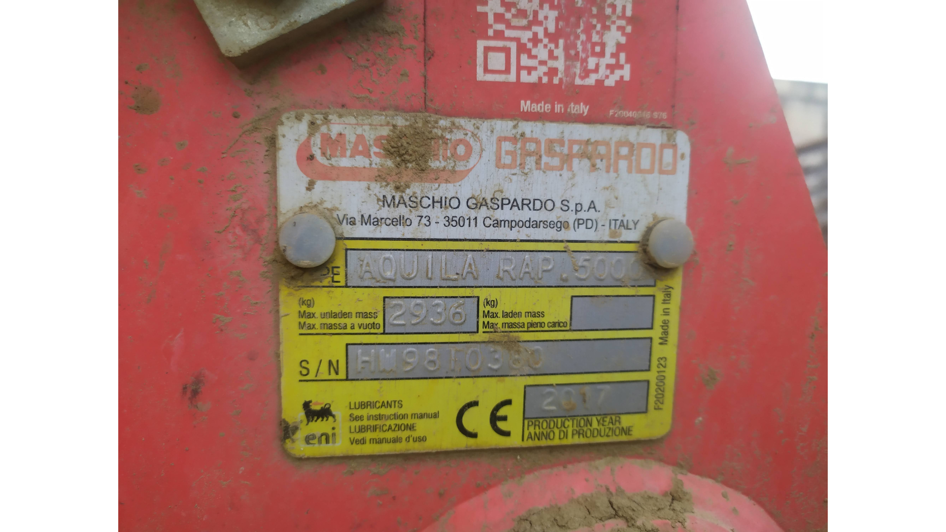 Erpice rotante Maschio Aquila Rapido 5000 usata