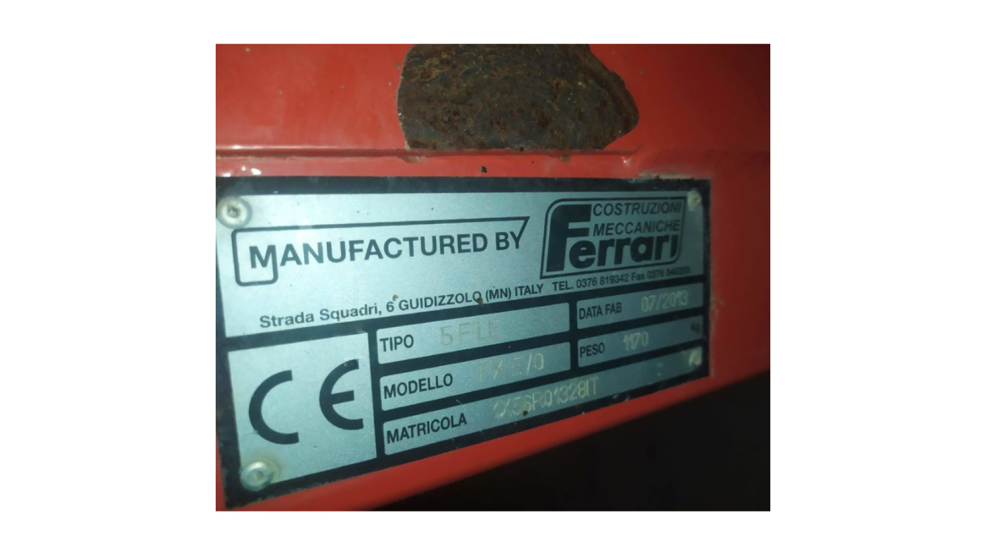 Trapiantatrice Ferrari FX EVO 5 File Usata