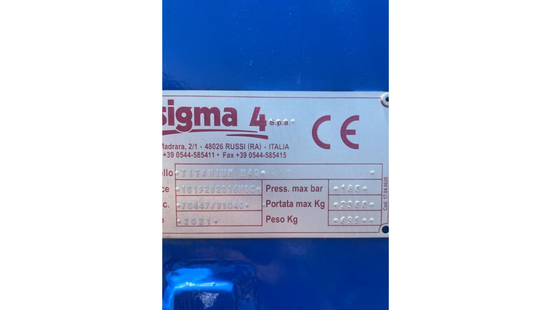 Caricatore frontale Sigma 4 Titanium H40 Usato