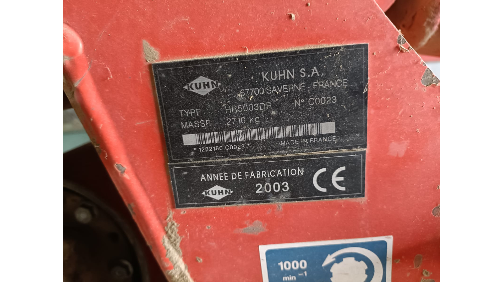 Erpice rotante Kuhn HR5003 DR Usata