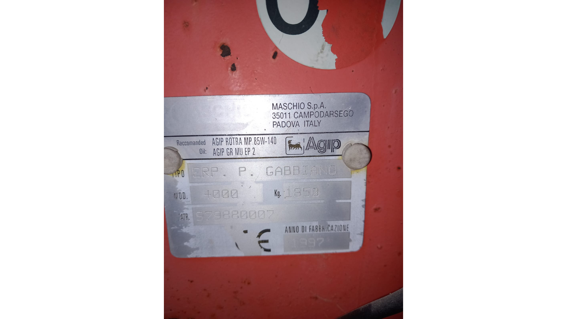 Erpice Maschio Gabbiano 4000 Usata