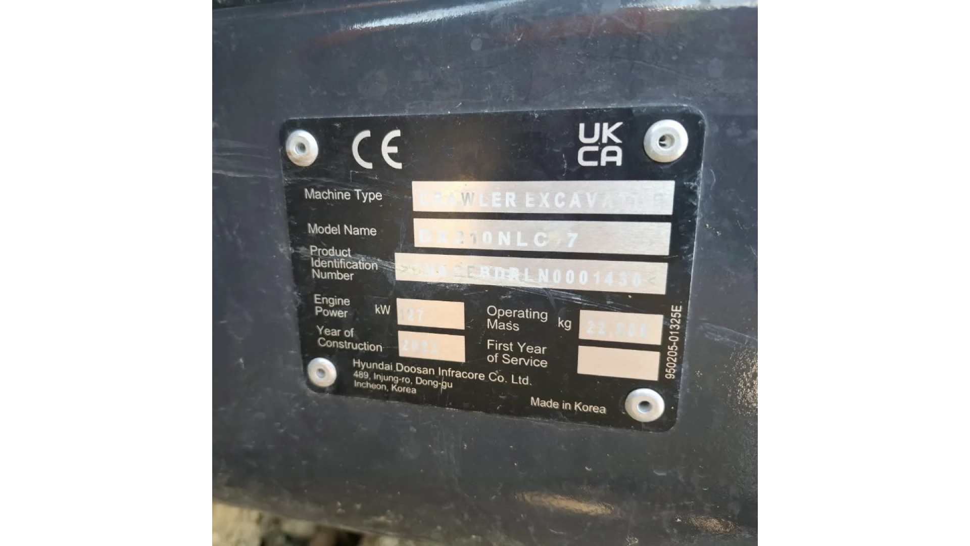 Escavatore Doosan DX 210 NLC Usato