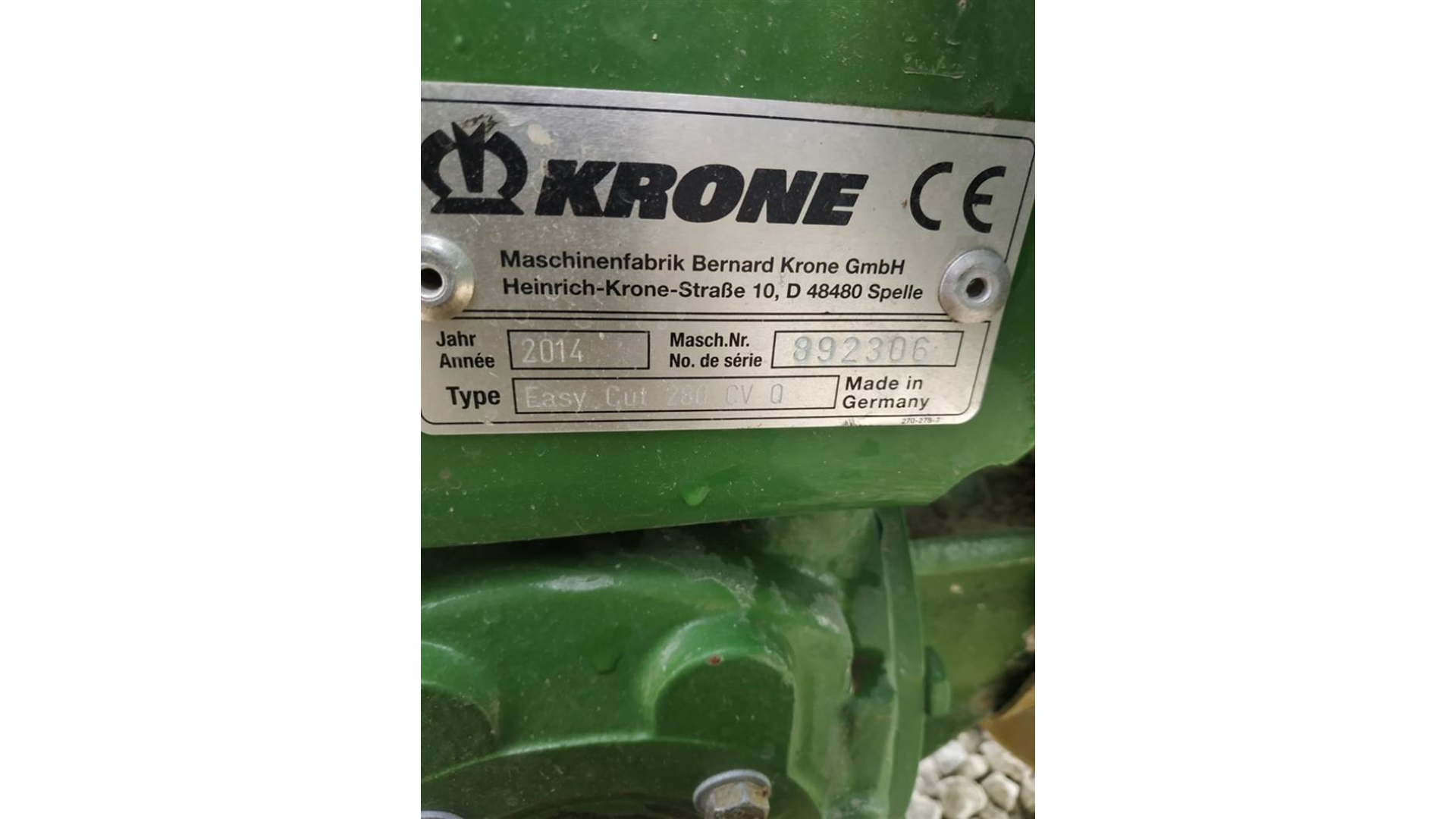 Falciacondizionatrice Krone EC 280 CV usata