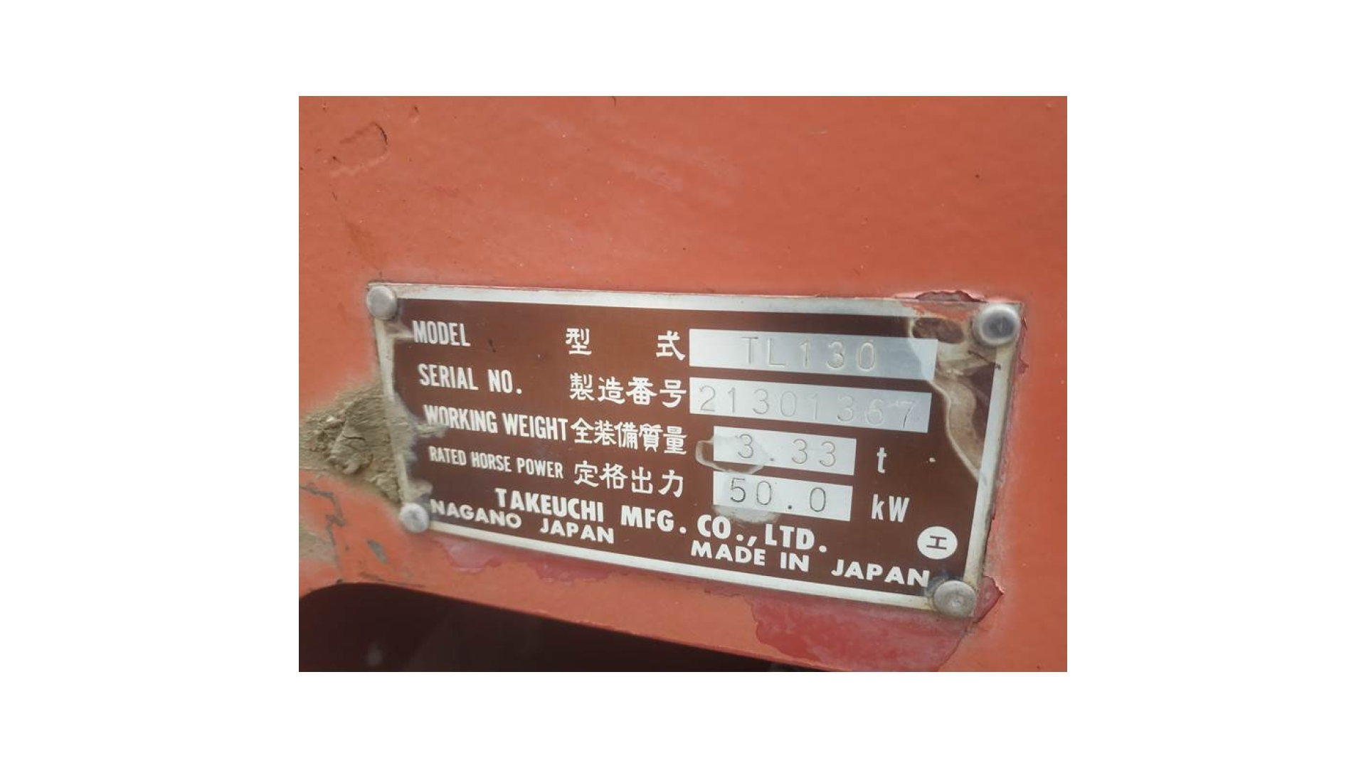 Minipala Takeuchi TL 130 usata