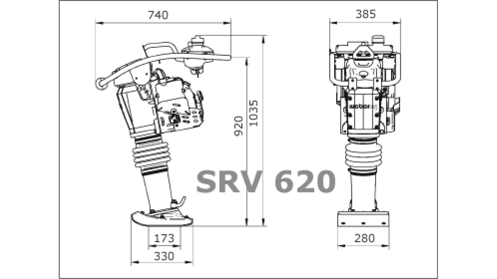 Vibrocostipatore Webermt modello SRV 620-II