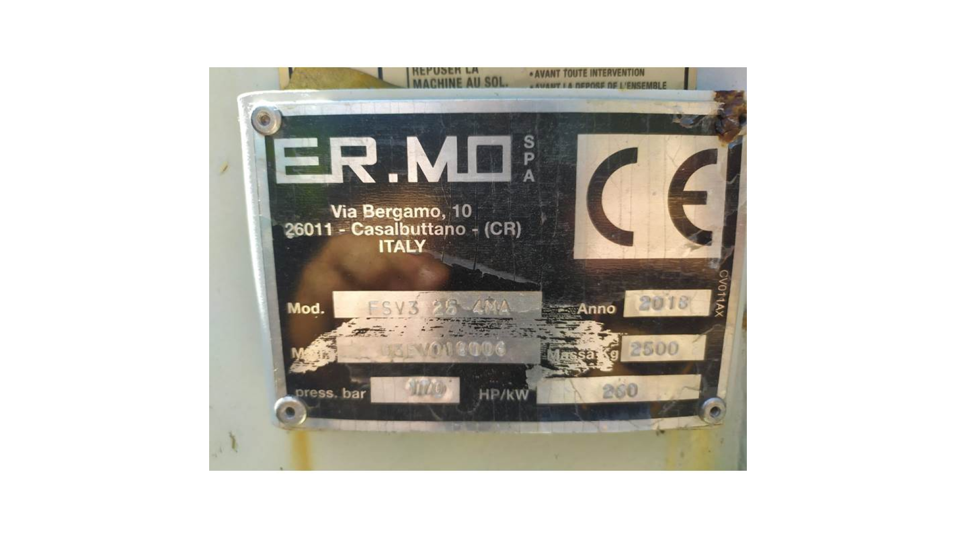Aratro Ermo FSV 4-25 Evo usato