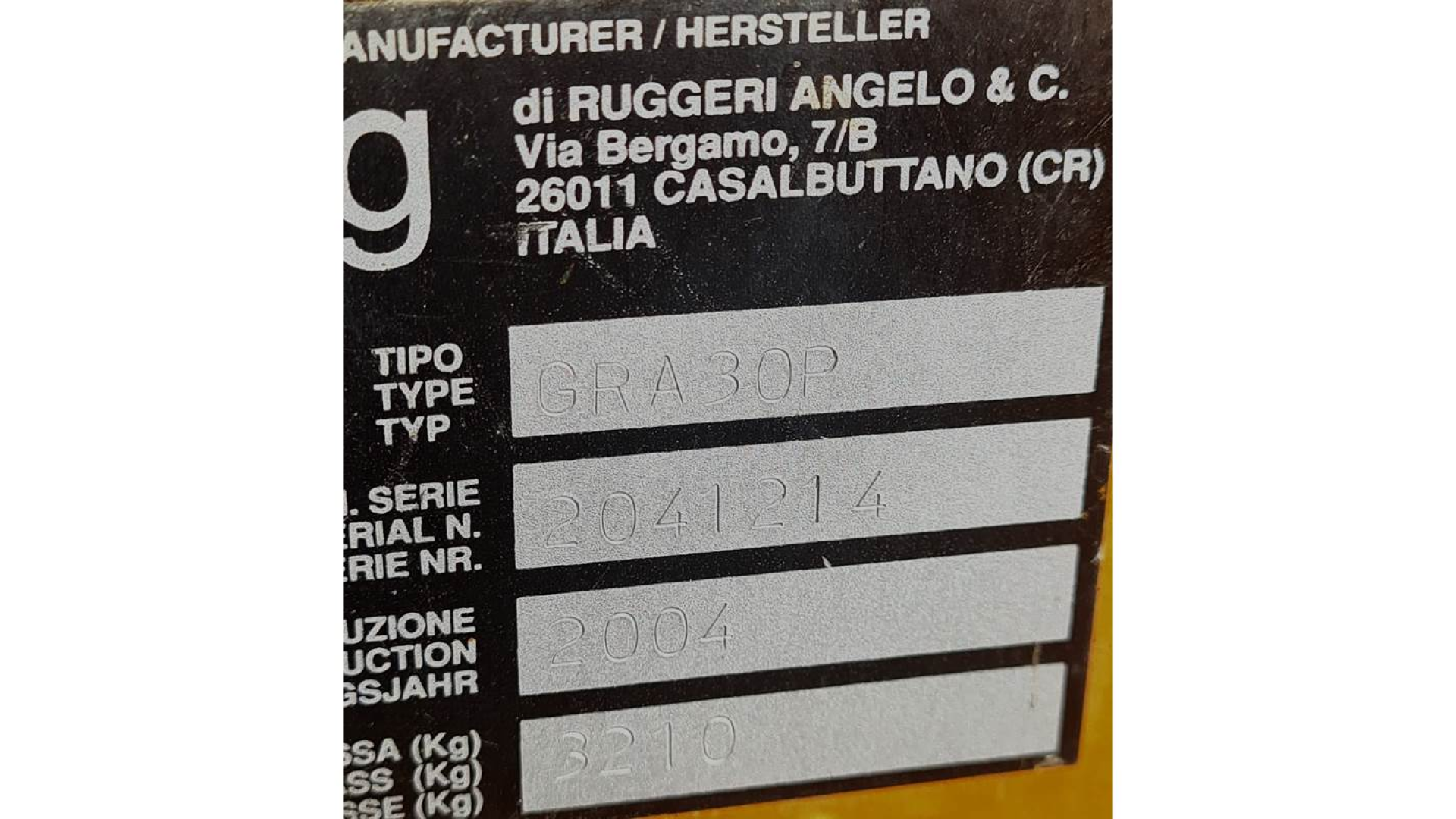 Coltivatore Ma/ag GRA 30P usato