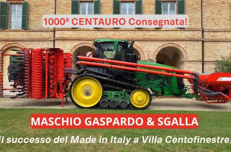 Sgalla e Maschio Gaspardo celebrano la 1000ª Combinata CENTAURO / AQUILA 5000 / PA2 venduta nel mondo